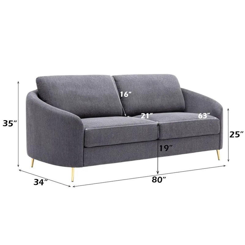 Yuina - Sofa - Gray Linen by Unique Piece Furniture