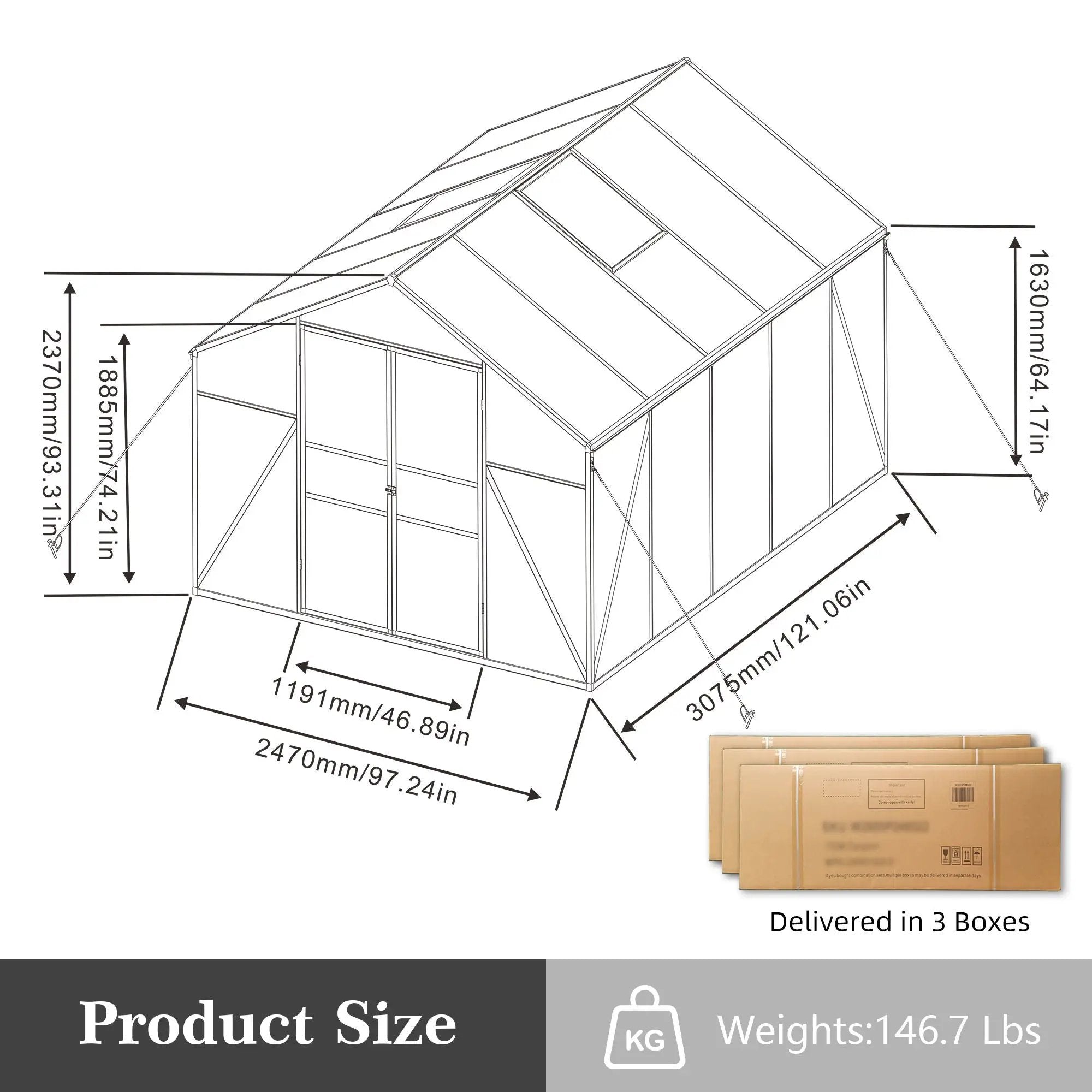 Gain Height Windproof All Season Outdoor Garden Shelter by HouseOfZazla