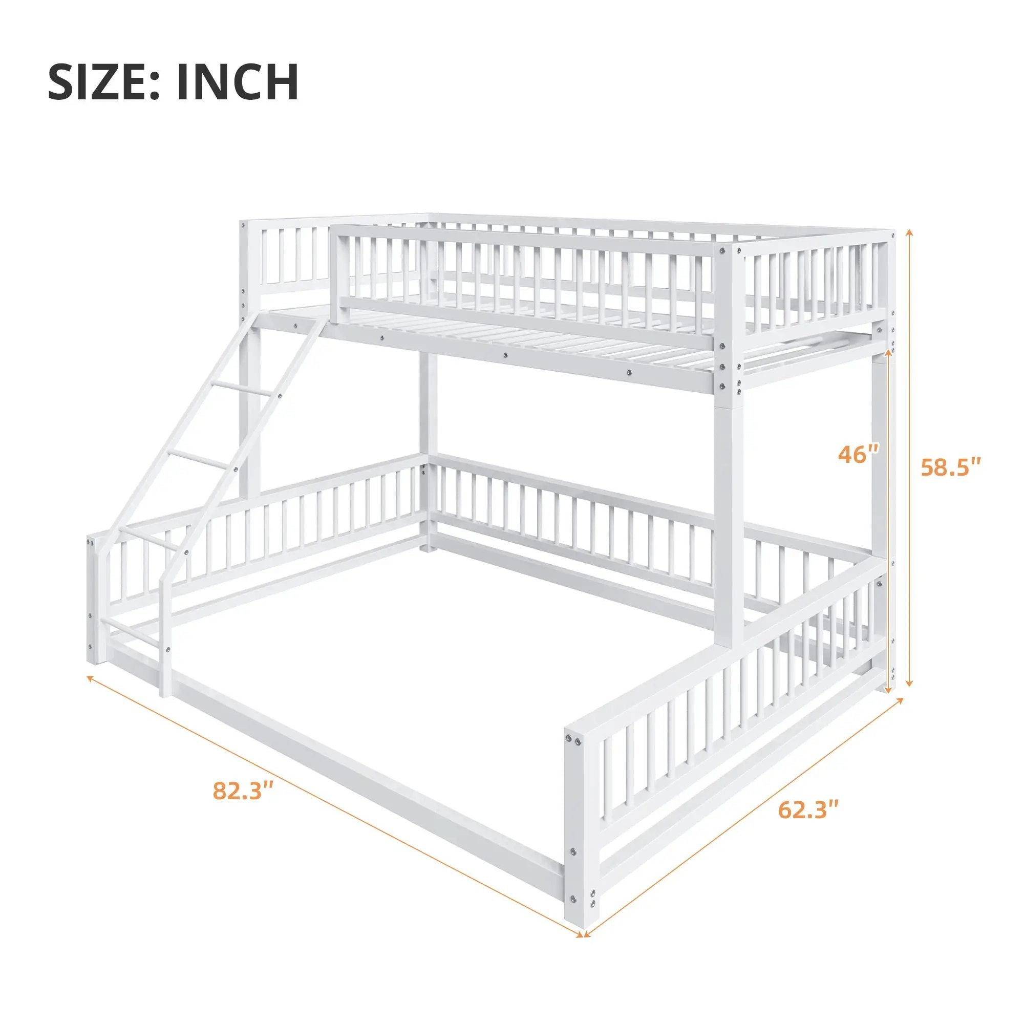 Bunk Bed With Ladder And Safety Guardrails by HouseOfZazla