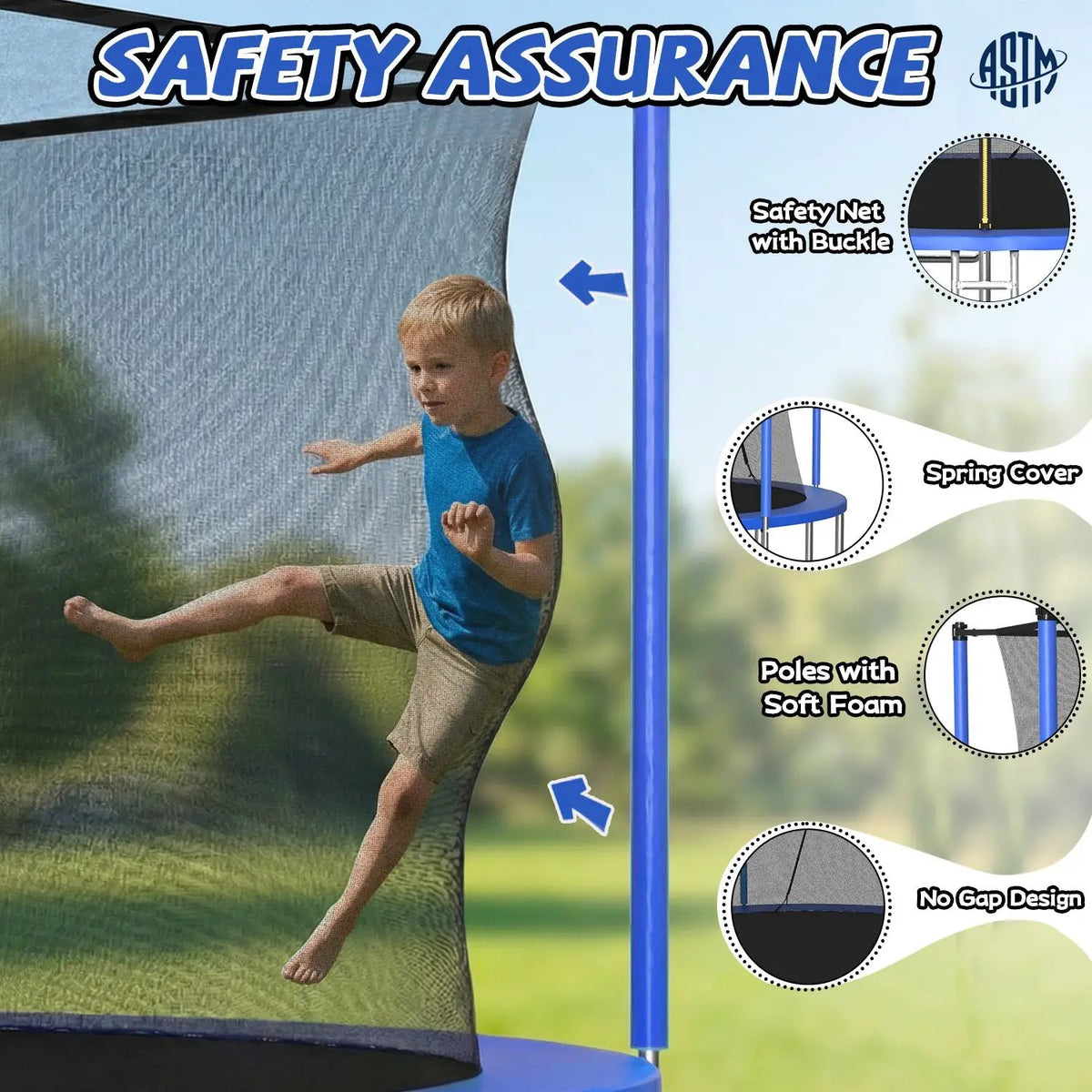 14FT Trampoline with Enclosure Net by HouseOfZazla