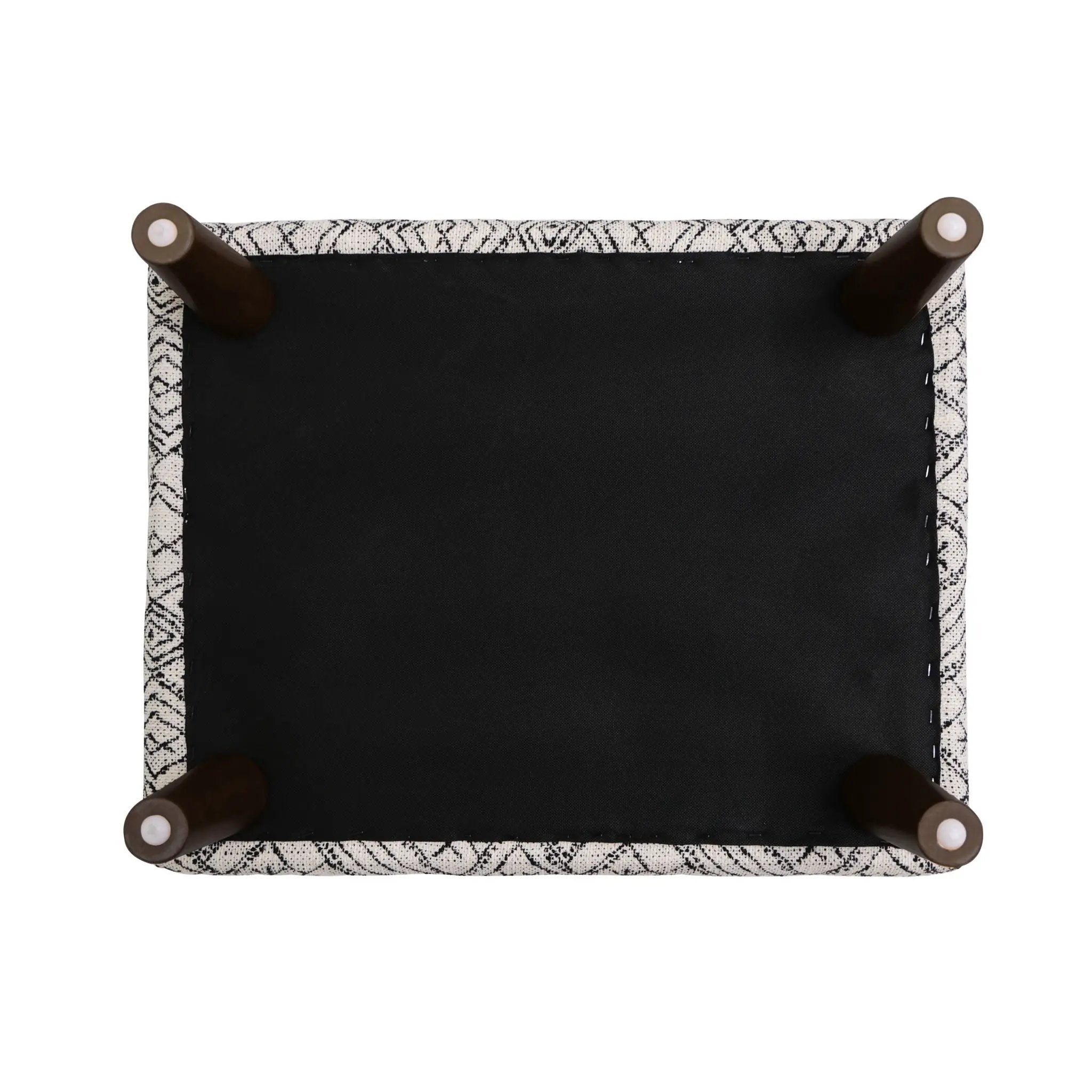 Abstract Ottoman - Black by Unique Piece Furniture