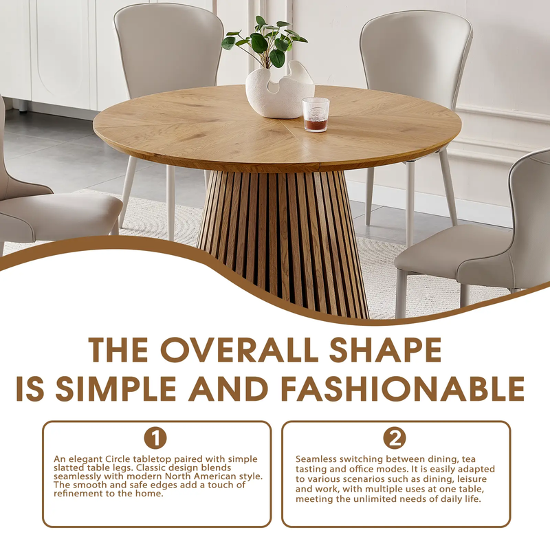 Wooden Dining Table - Modern Round Kitchen Design by HouseOfZazla