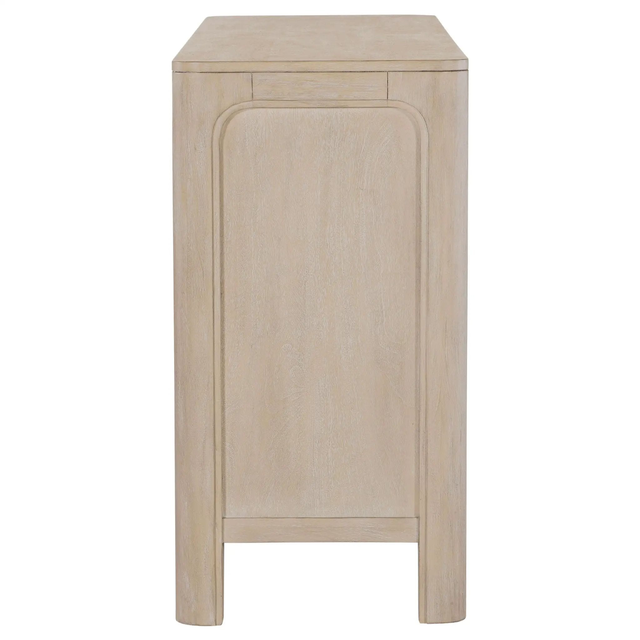 Solano Sliding Door Dining Sideboard Server Weathered Mango by Unique Piece Furniture