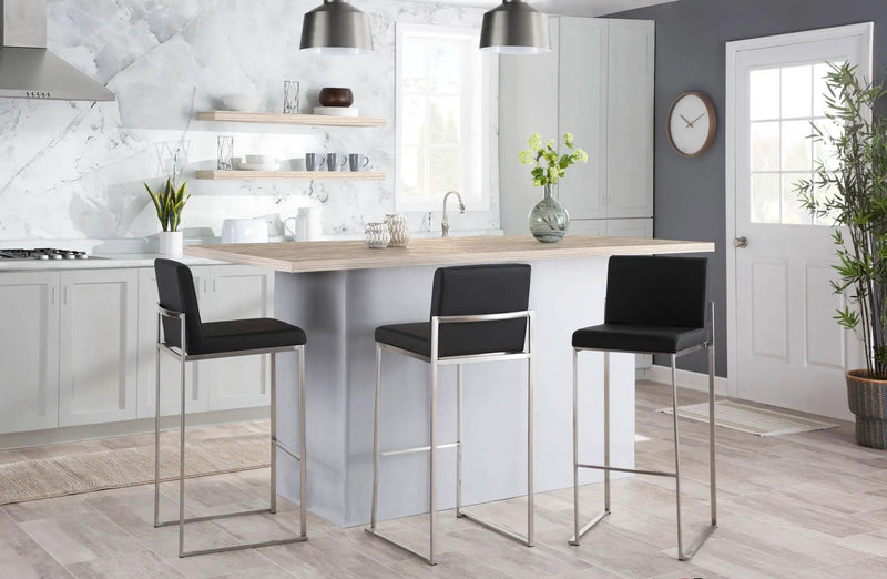 Fuji - Contemporary And Modern Elegance High Back Barstool by Unique Piece Furniture