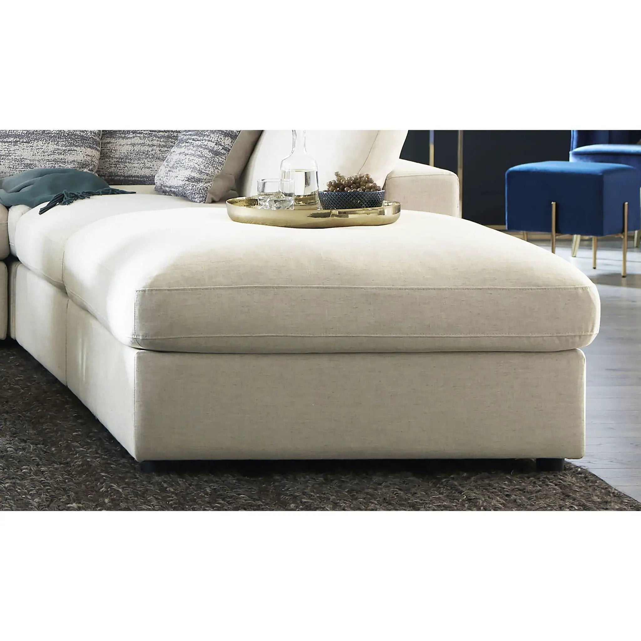 Duncan - Square Upholstered Ottoman by HouseOfZazla