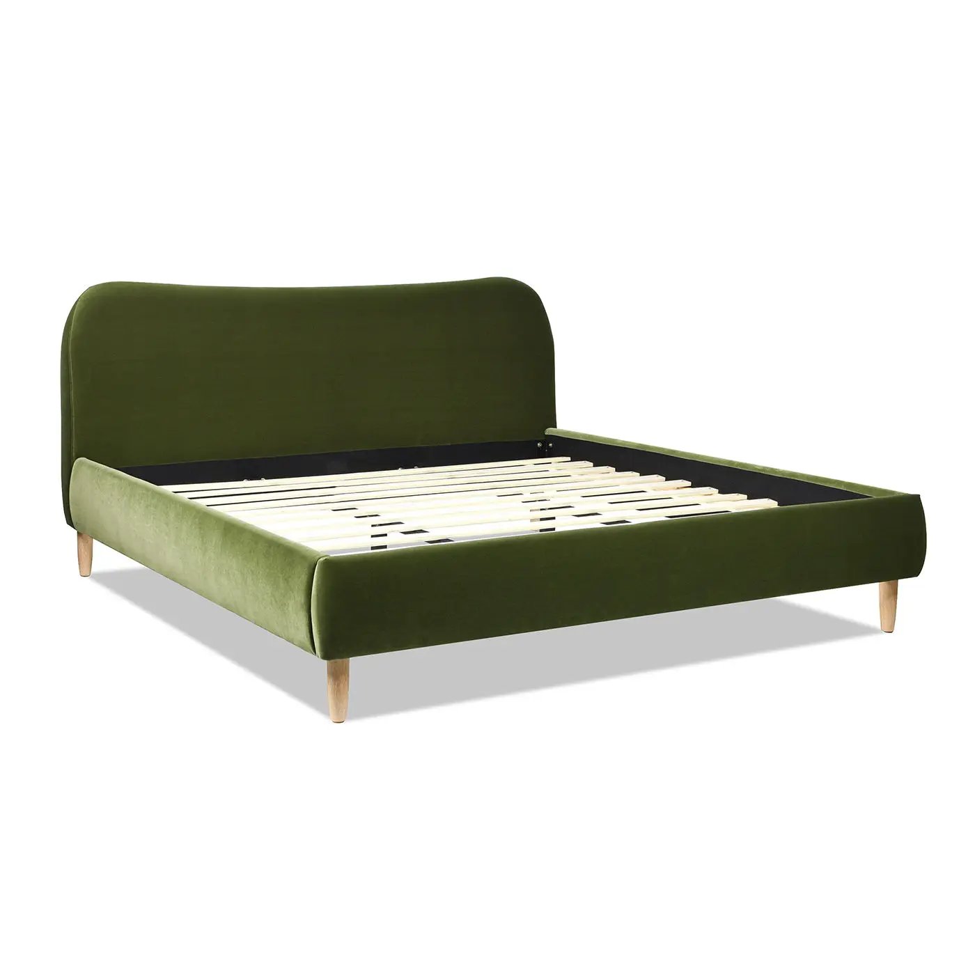 Roman - Curved Headboard Upholstered Platform Bed by Unique Piece Furniture