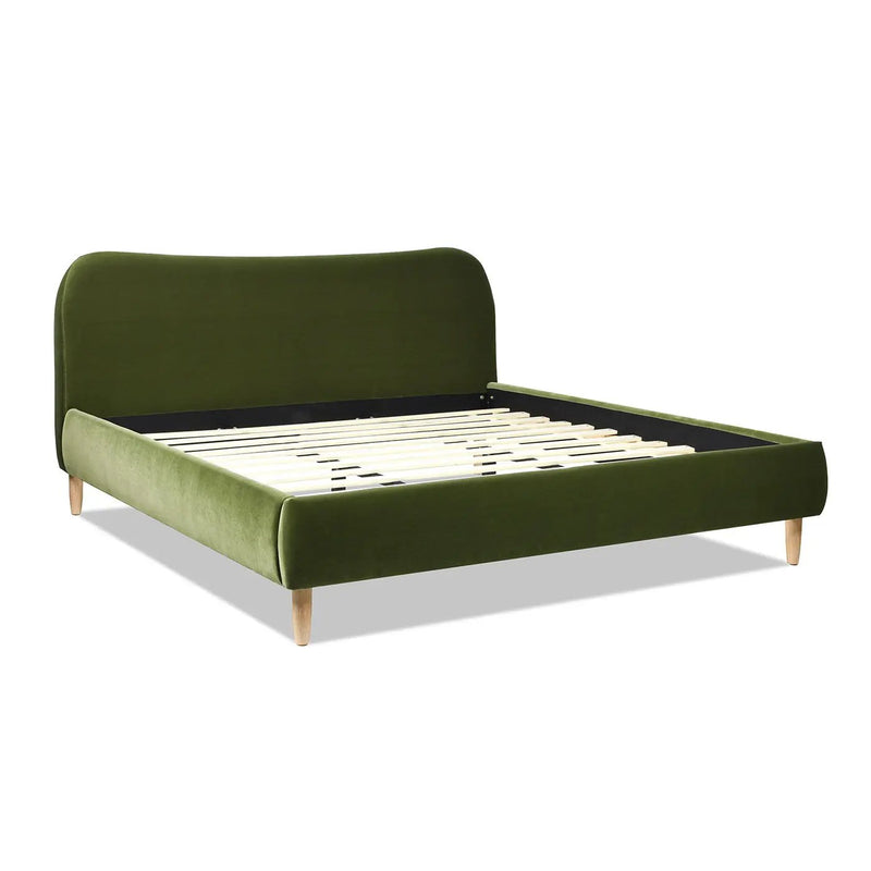 Roman - Curved Headboard Upholstered Platform Bed by Unique Piece Furniture