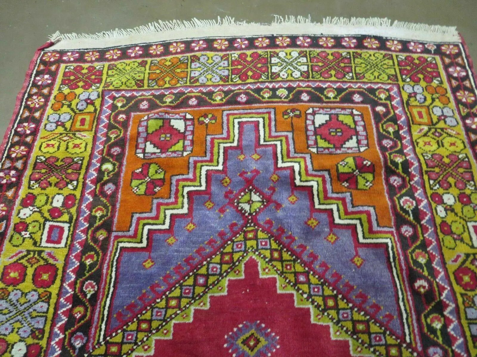 4' X 7' Antique Handmade Turkish Oushak Wool Rug Carpet Red Nice by Jewel Rugs