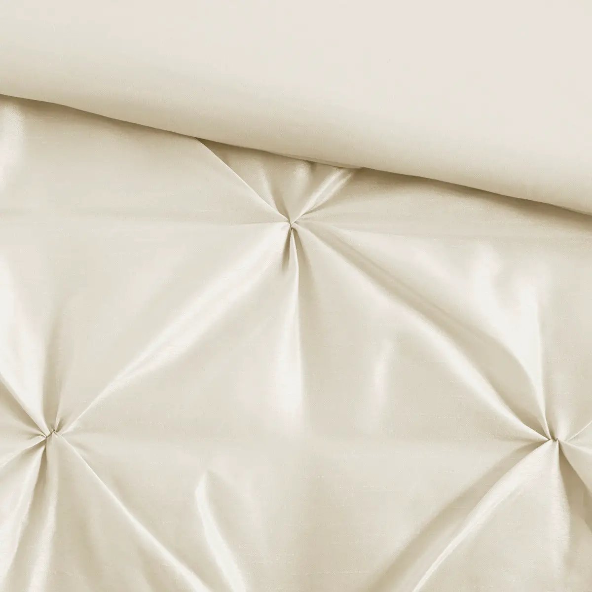 7 Piece Tufted Comforter Set Ivory King by HouseOfZazla