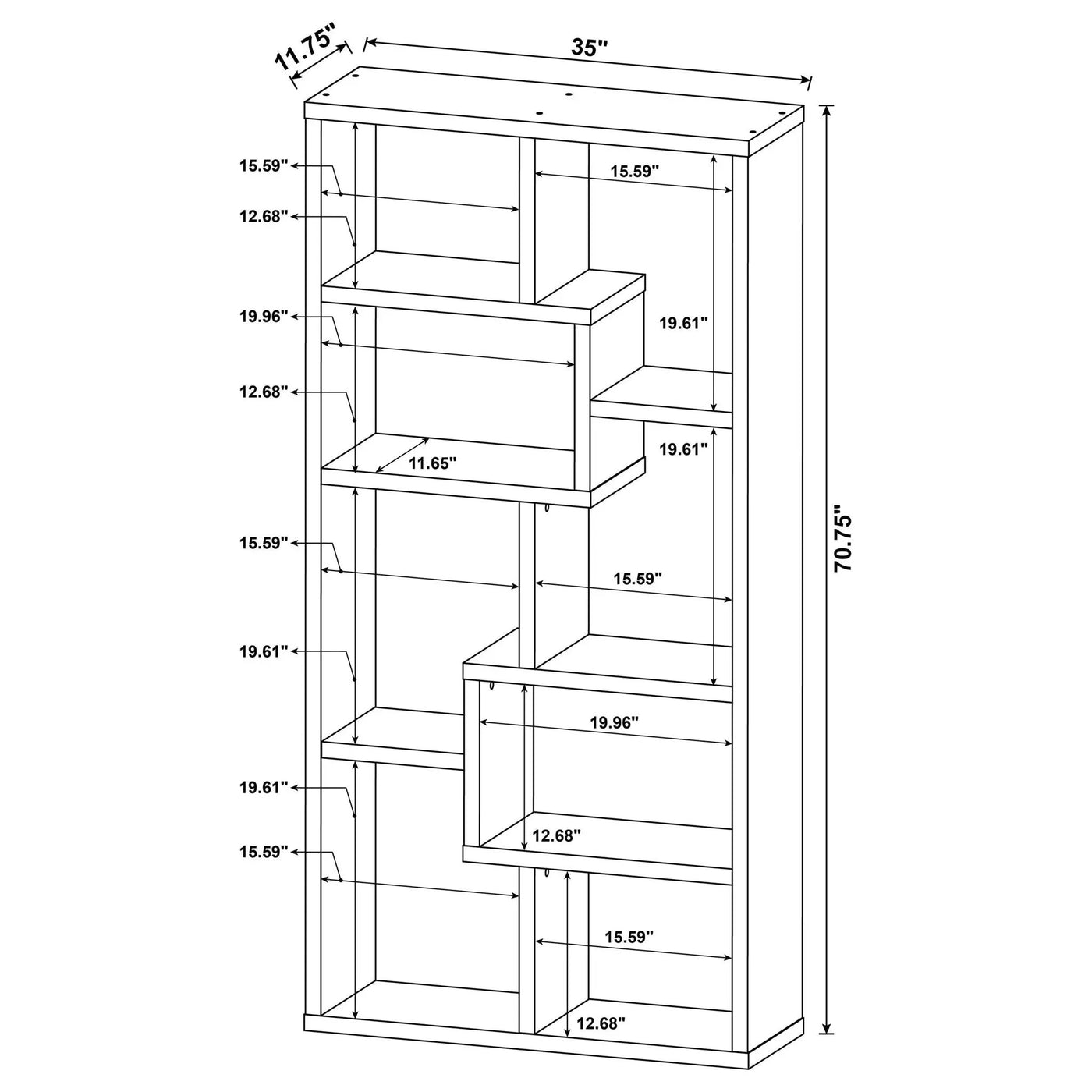 8 Shelf Geometric Bookcase by HouseOfZazla