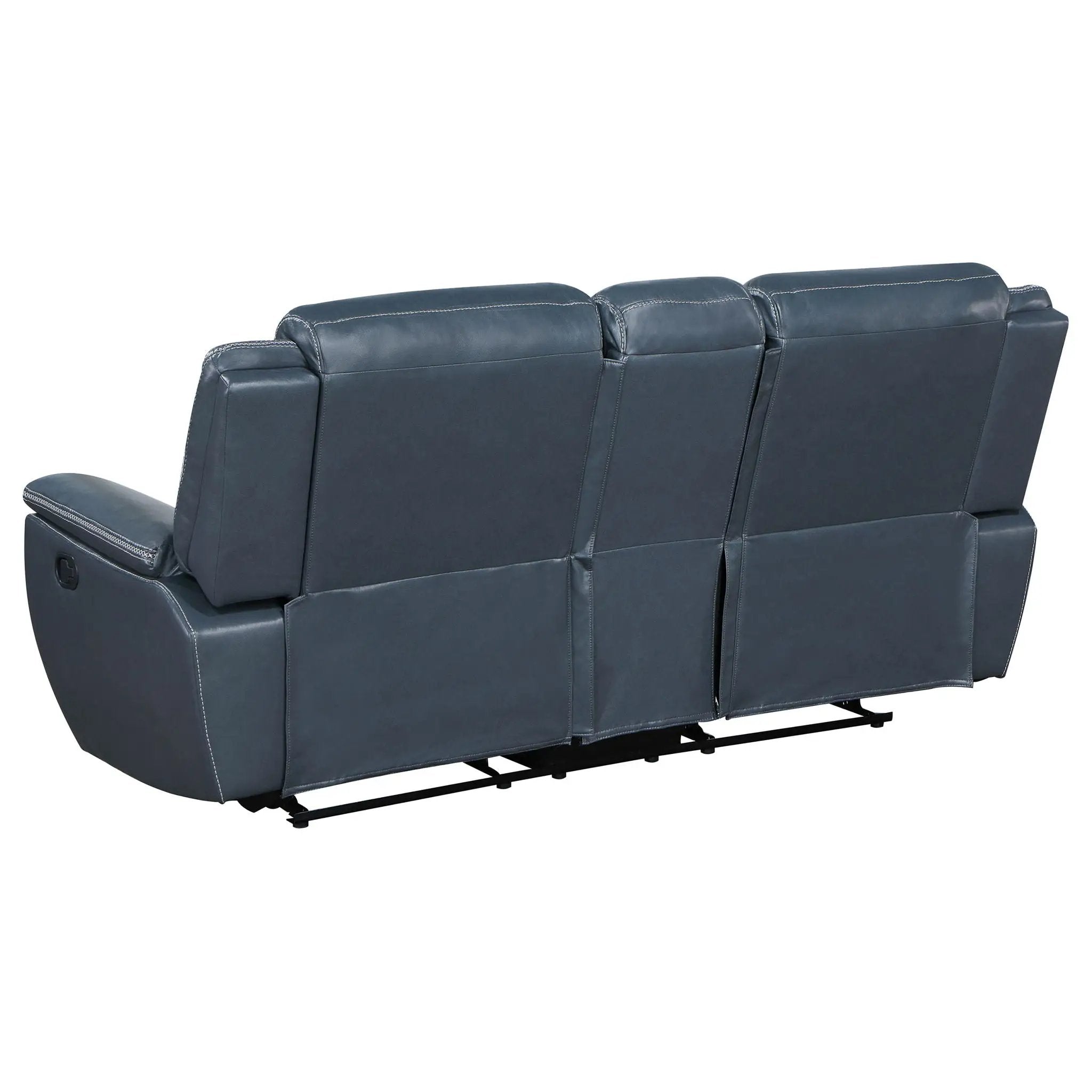 Sloane Upholstered Padded Arm Reclining Loveseat Blue by Unique Piece Furniture