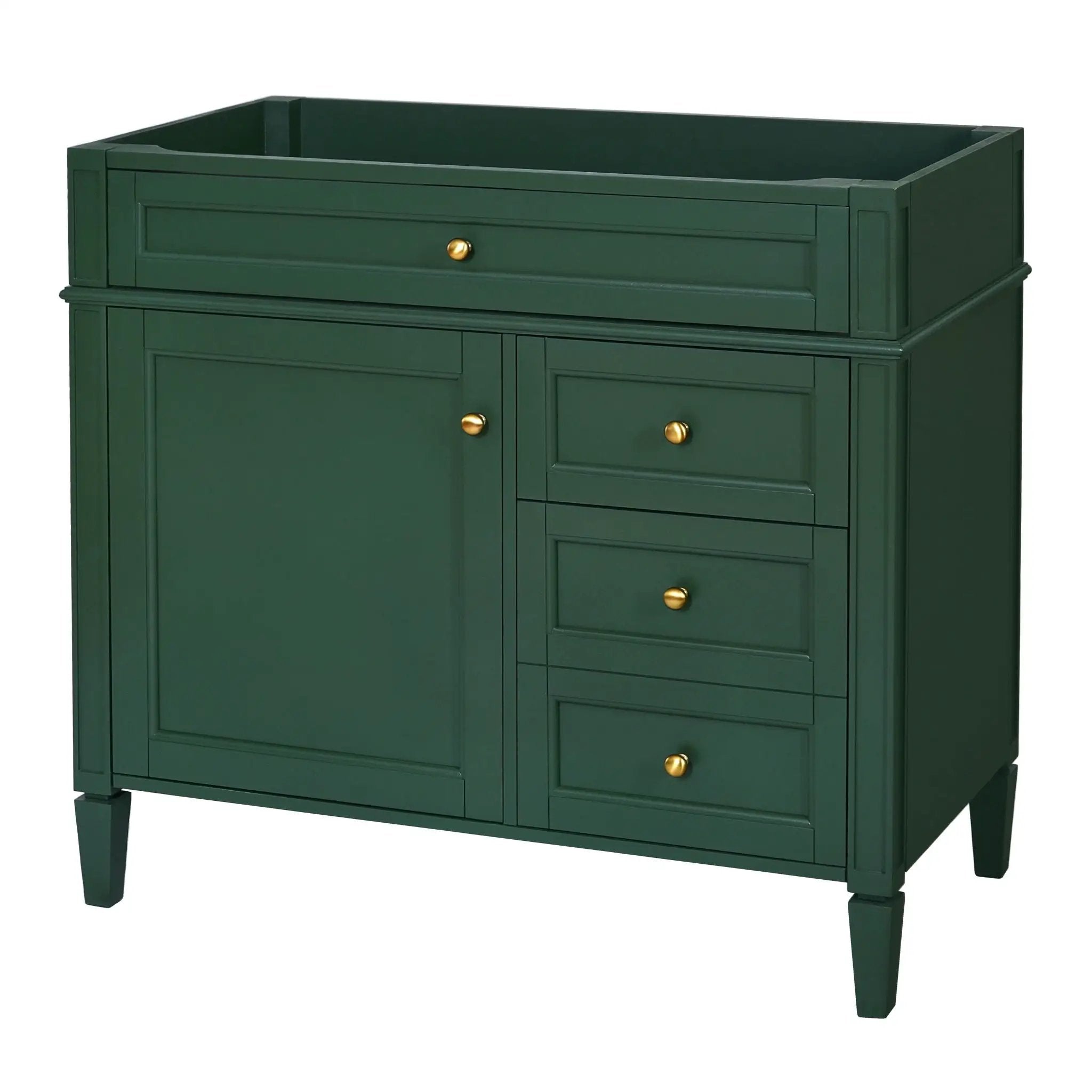 Bathroom Vanity With 2 Drawers And Tip-Out Drawer, Storage Cabinet by Unique Piece Furniture