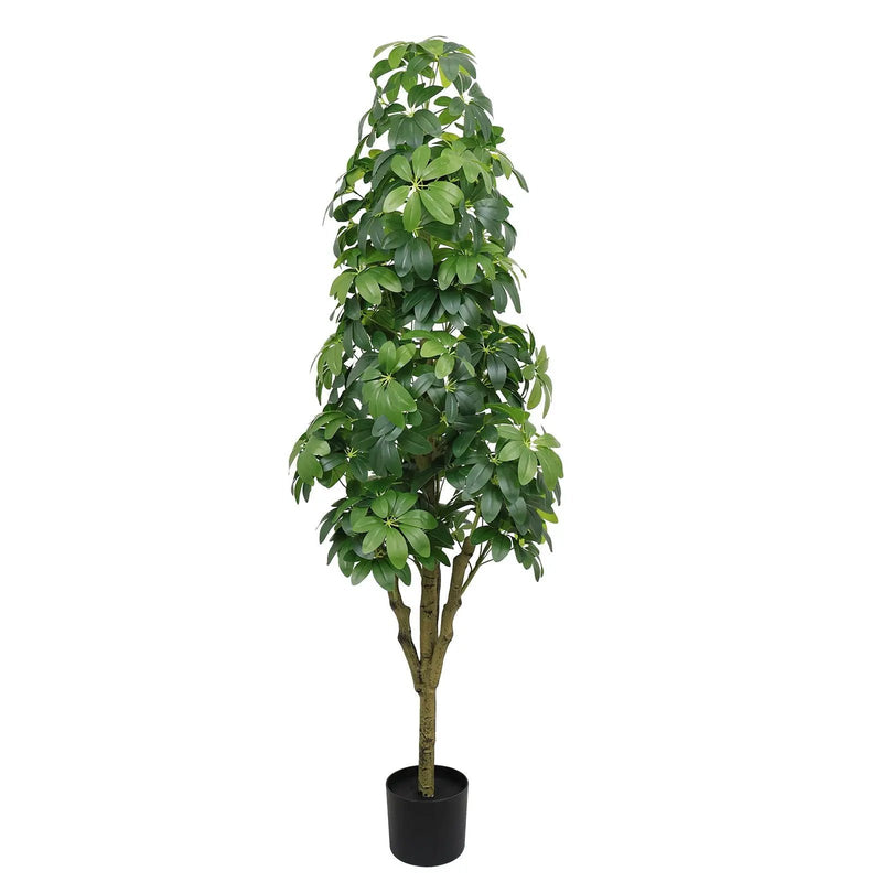 Realistic Faux Tree With Lifelike Foliage For Indoor And Outdoor Use - Green by HouseOfZazla
