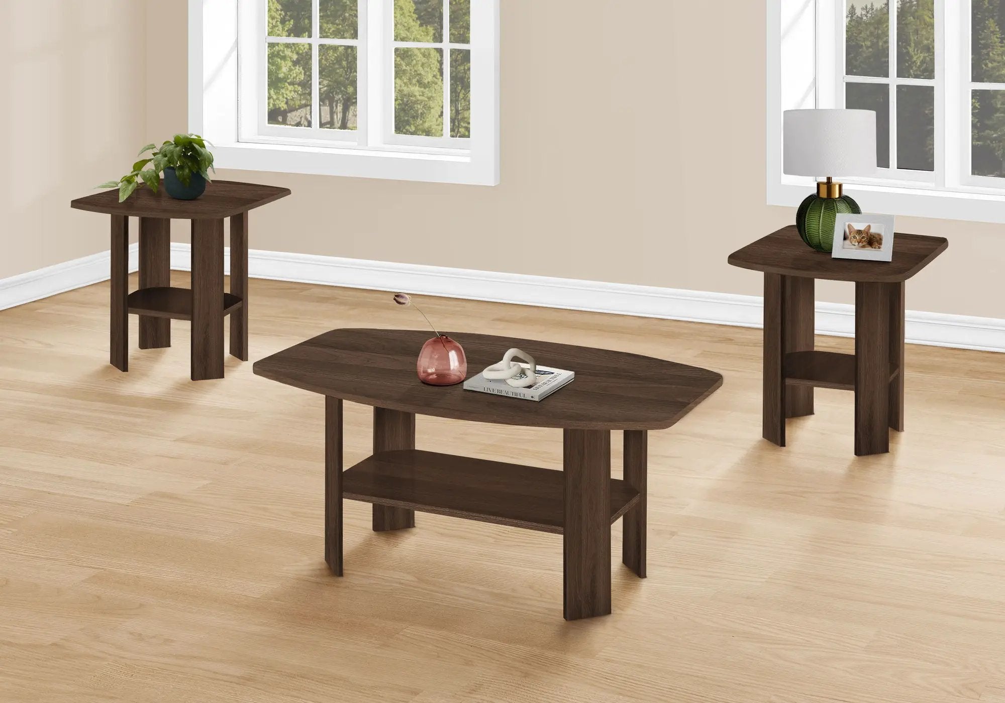Table Set, Coffee, End, Side, Accent For Living Room (Set of 3) by Unique Piece Furniture