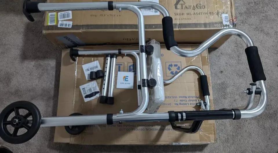 Open Box ElphGuard 4in1 Walkers for Seniors, Front Wheeled Walker, 2 Wheel Standard Walker by Selzalot