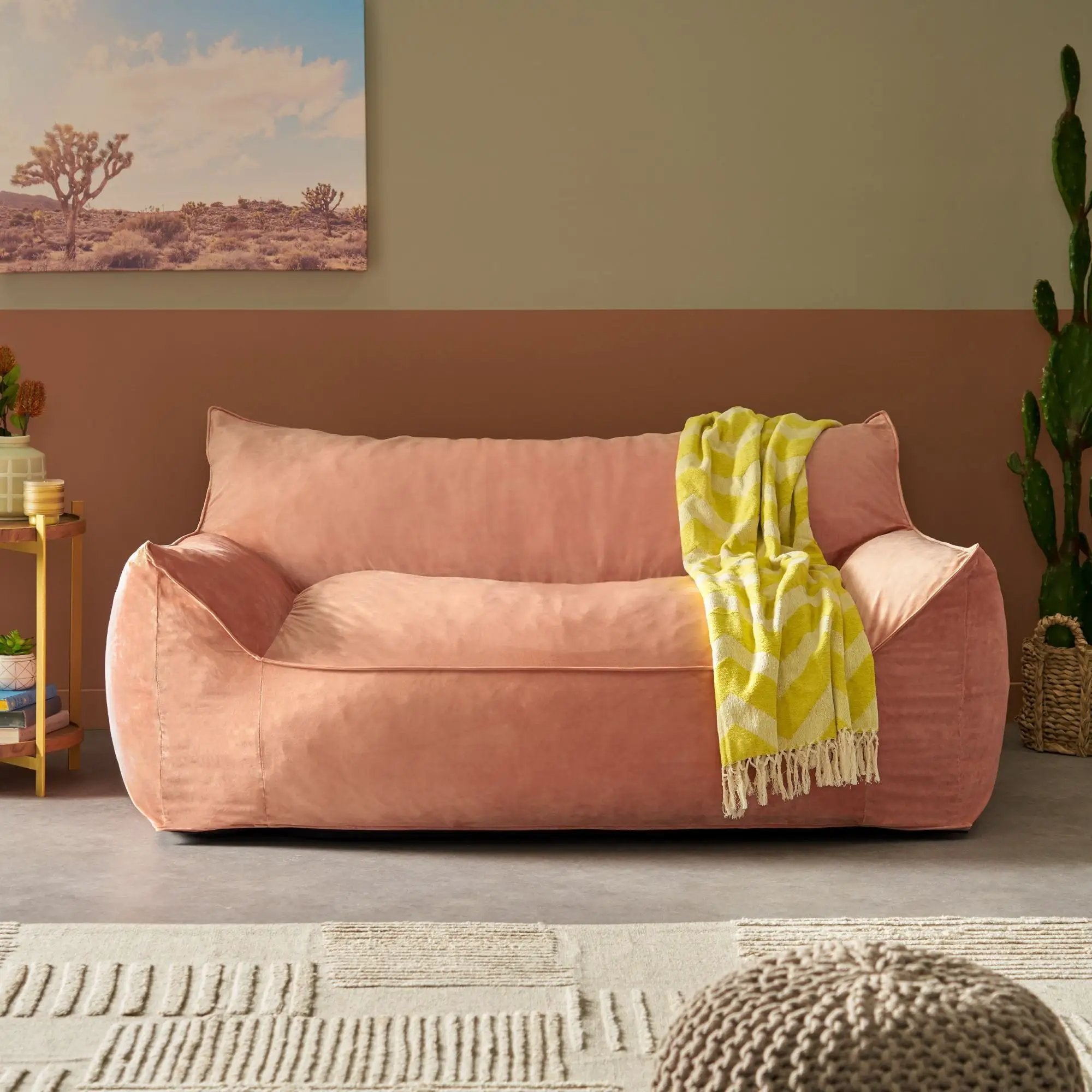 Fila - een Oversized Seater Bean Bag Chair With Armrests by Unique Piece Furniture