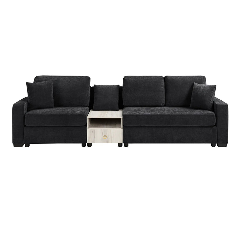 Modular Sofa Couch With Storage Armrest And Center Console by HouseOfZazla