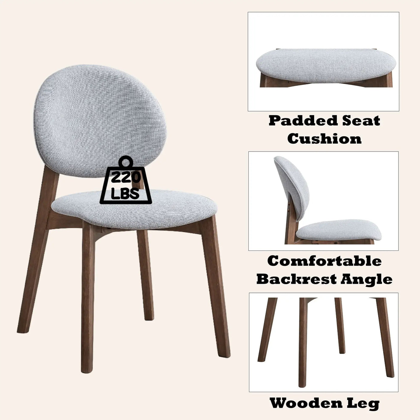 Hadasa Side Chair, Elegant Upholstery (Set of 2) by HouseOfZazla