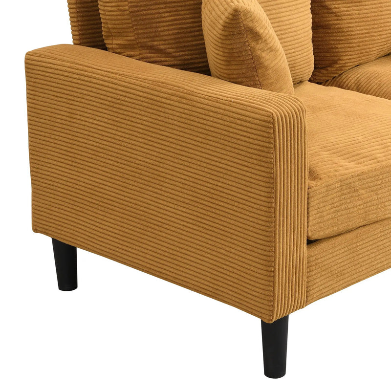 Modern Upholstered Loveseat Sofa, High Resilience by HouseOfZazla