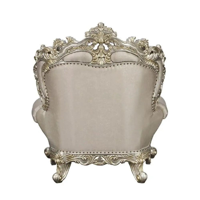Danae - Chair With 2 Pillows - Fabric, Champagne & Gold by Unique Piece Furniture