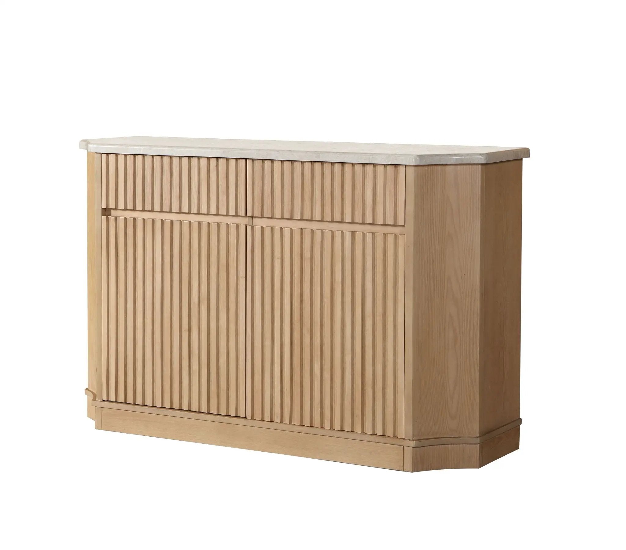 Qwin - Server - Natural Marble / Oak by Unique Piece Furniture