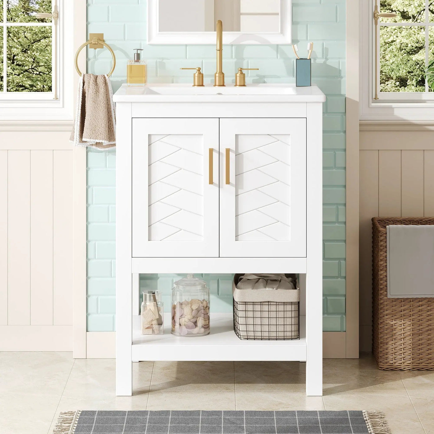 Modern Bathroom Vanity With Elegant Twill Design by HouseOfZazla