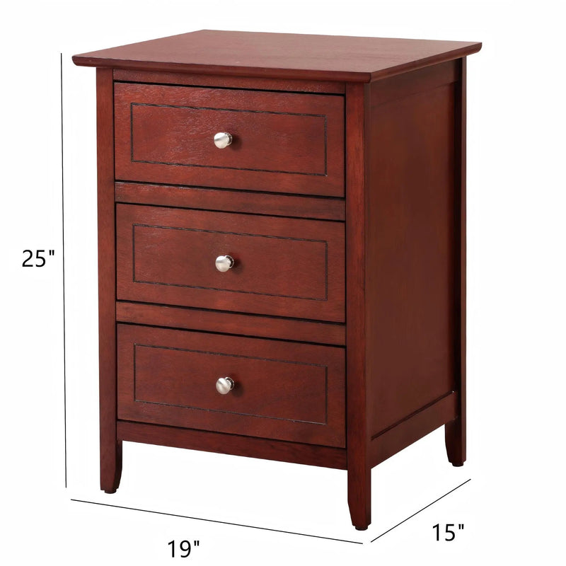 Dove Tailed Drawers 3 Drawer Nightstand by HouseOfZazla