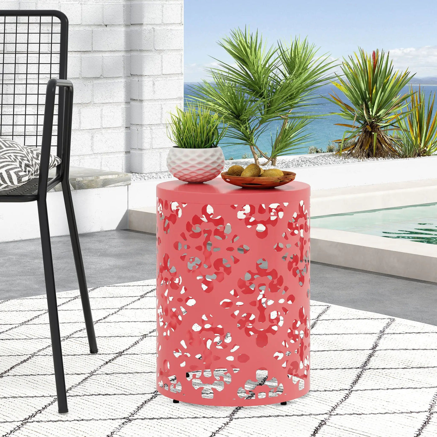 Outdoor Metal Modern Design End Table by HouseOfZazla