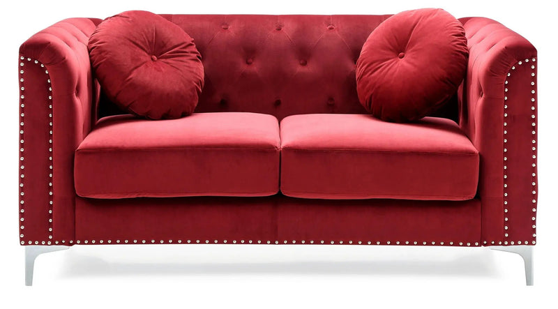 Stylish Sloped Arm Loveseat by Unique Piece Furniture