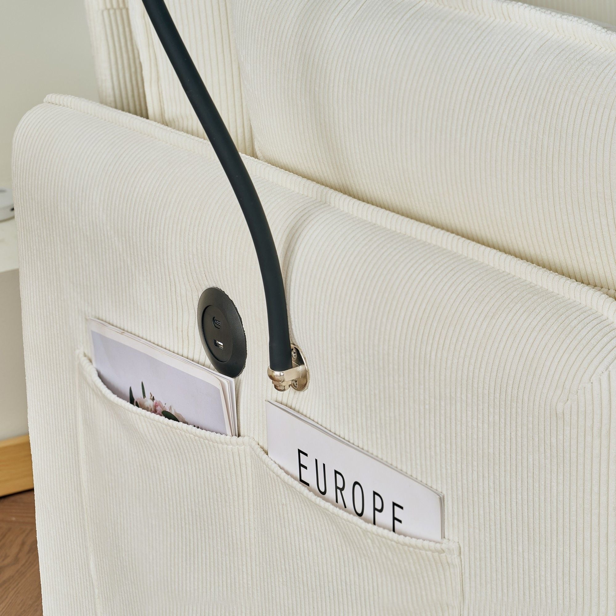 Comfy Oversized Chaise Lounge Chair With Ottoman And Storage by HouseOfZazla