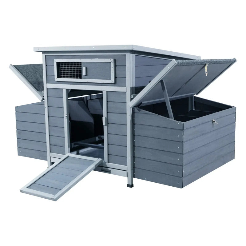 Large Chicken Coop Outdoor Hen House & Dual Nesting Boxes by HouseOfZazla