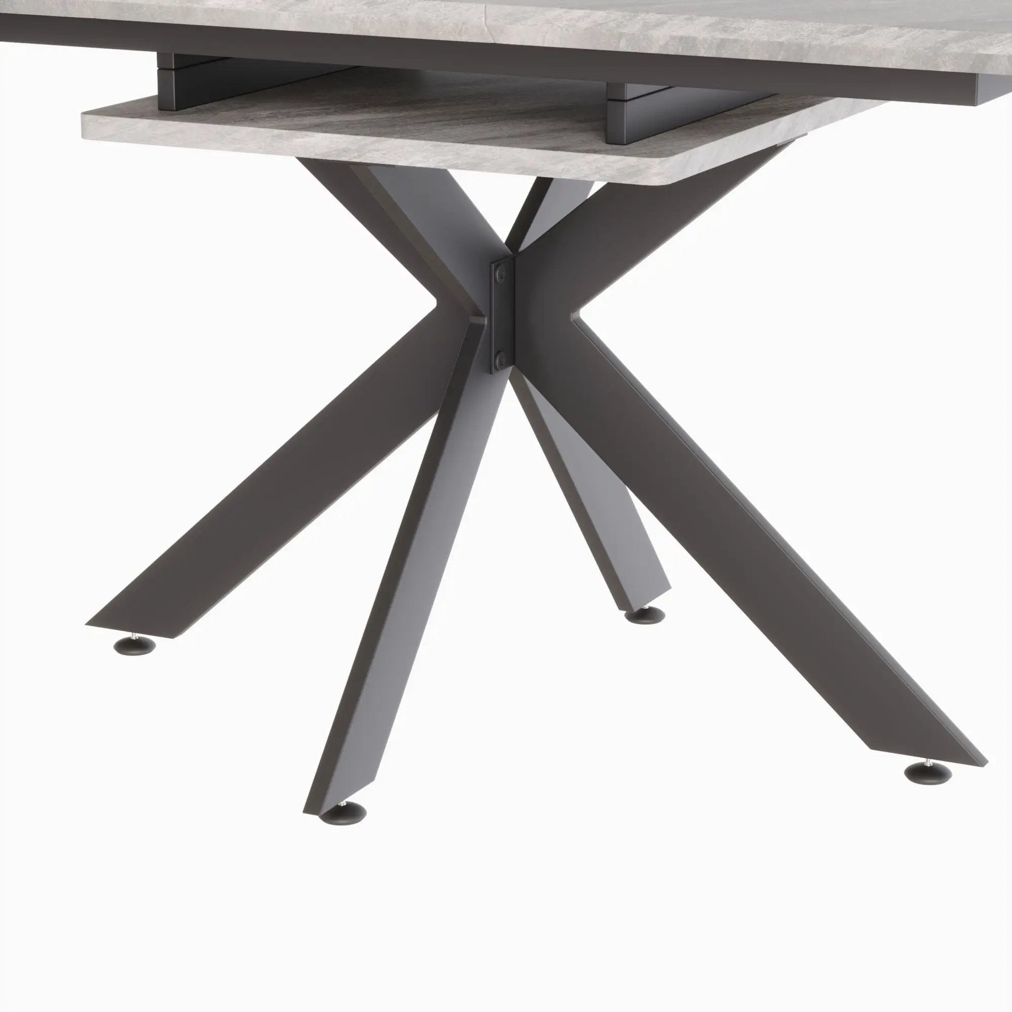 Modern Extendable Dining Table Set With Soft Padded Armless Chairs by Unique Piece Furniture