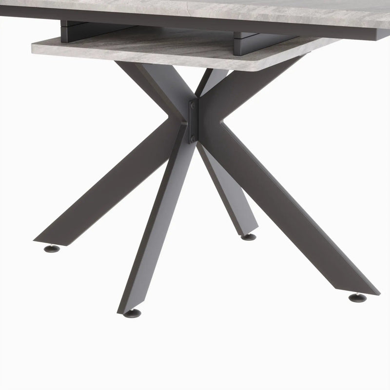 Modern Extendable Dining Table Set With Soft Padded Armless Chairs by Unique Piece Furniture