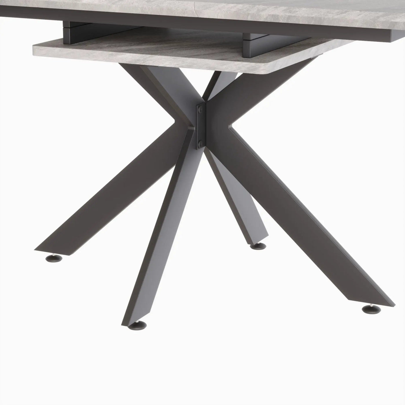 Modern Extendable Dining Table Set With Soft Padded Armless Chairs by HouseOfZazla
