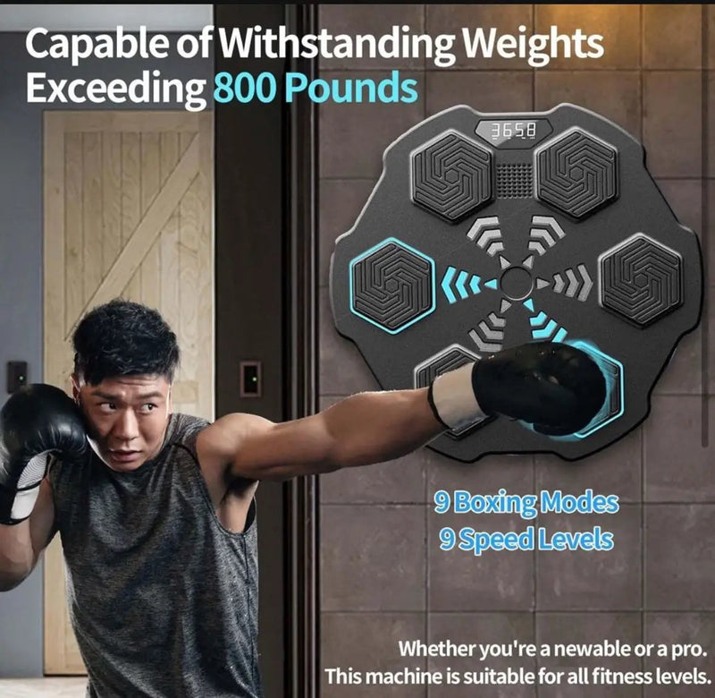 BNANDXC Wall Mounted Smart Bluetooth Music Boxing Trainer, Music Boxing Machine with Boxing Gloves, Electronic Boxing Target Workout Punching by Selzalot