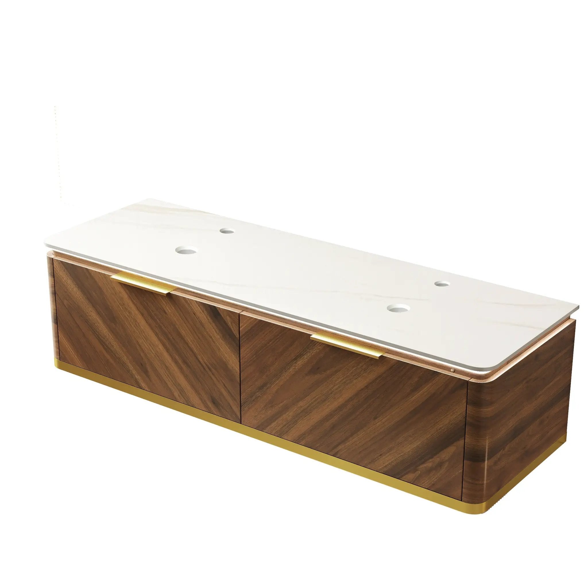 DIPA 60" Wall-Mounted Carrara Bathroom Vanity by HouseOfZazla