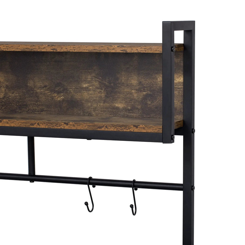 Furniture Style 2 In 1 Pet Friendly Dog Crate Composite Desk Hutch - Rustic Brown by HouseOfZazla