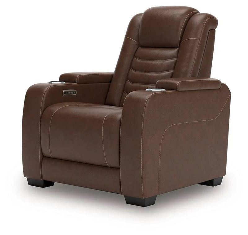 High Impact - Power Recliner / Adj Headrest - Tobacco by Unique Piece Furniture