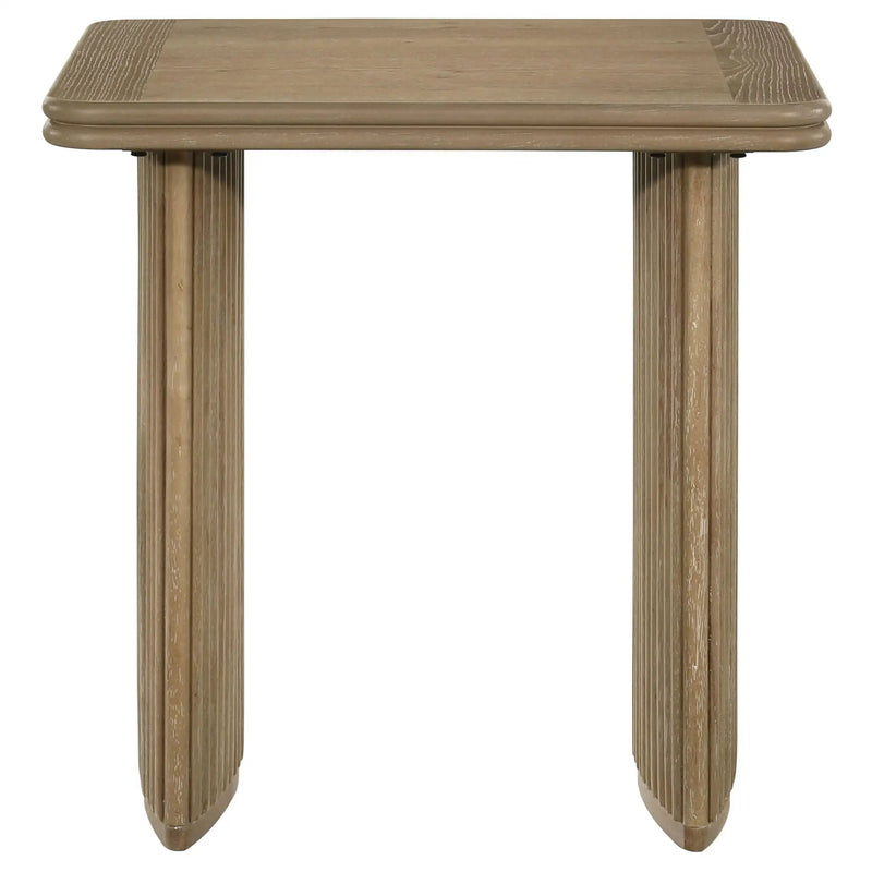 Adina 2-piece Wood Coffee Table Set Distressed Light Brown by Unique Piece Furniture