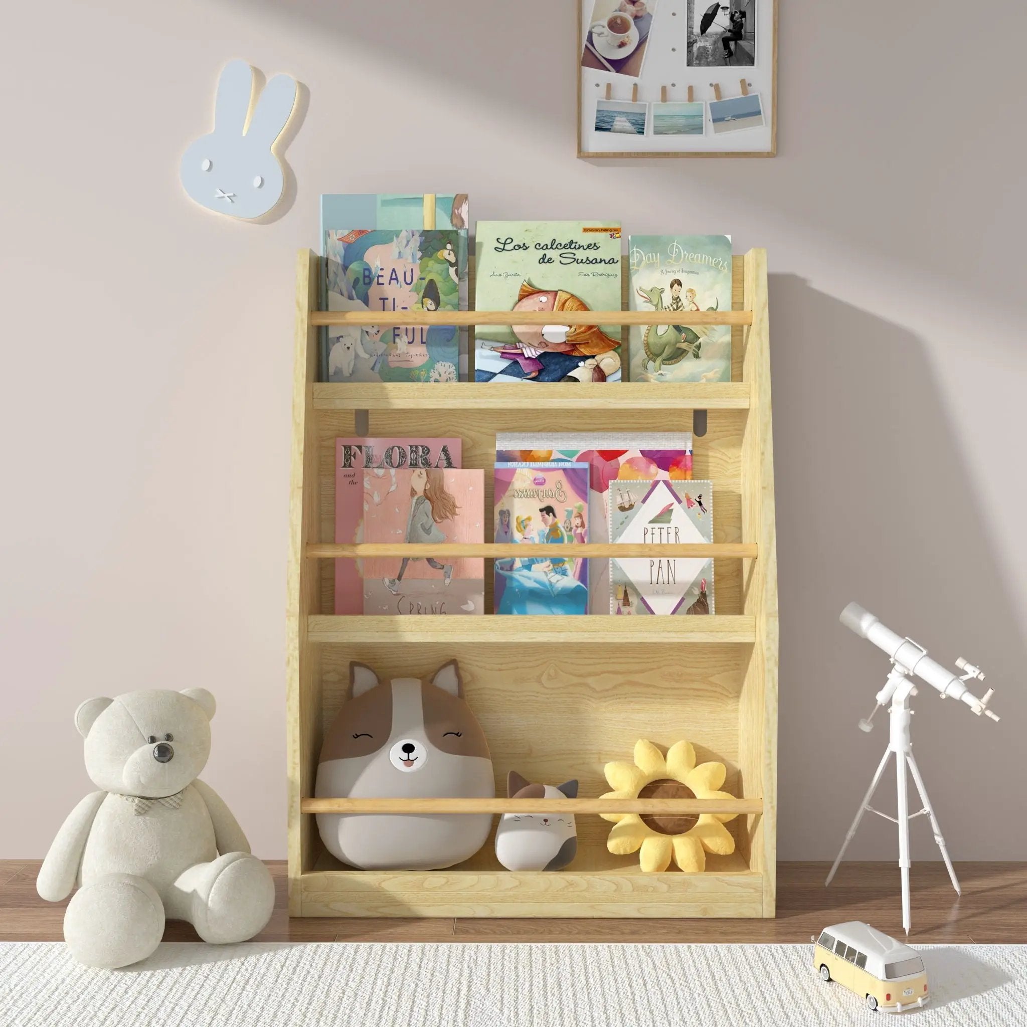 3 Tier Book Shelf, Compact Storage For Bedrooms by Unique Piece Furniture