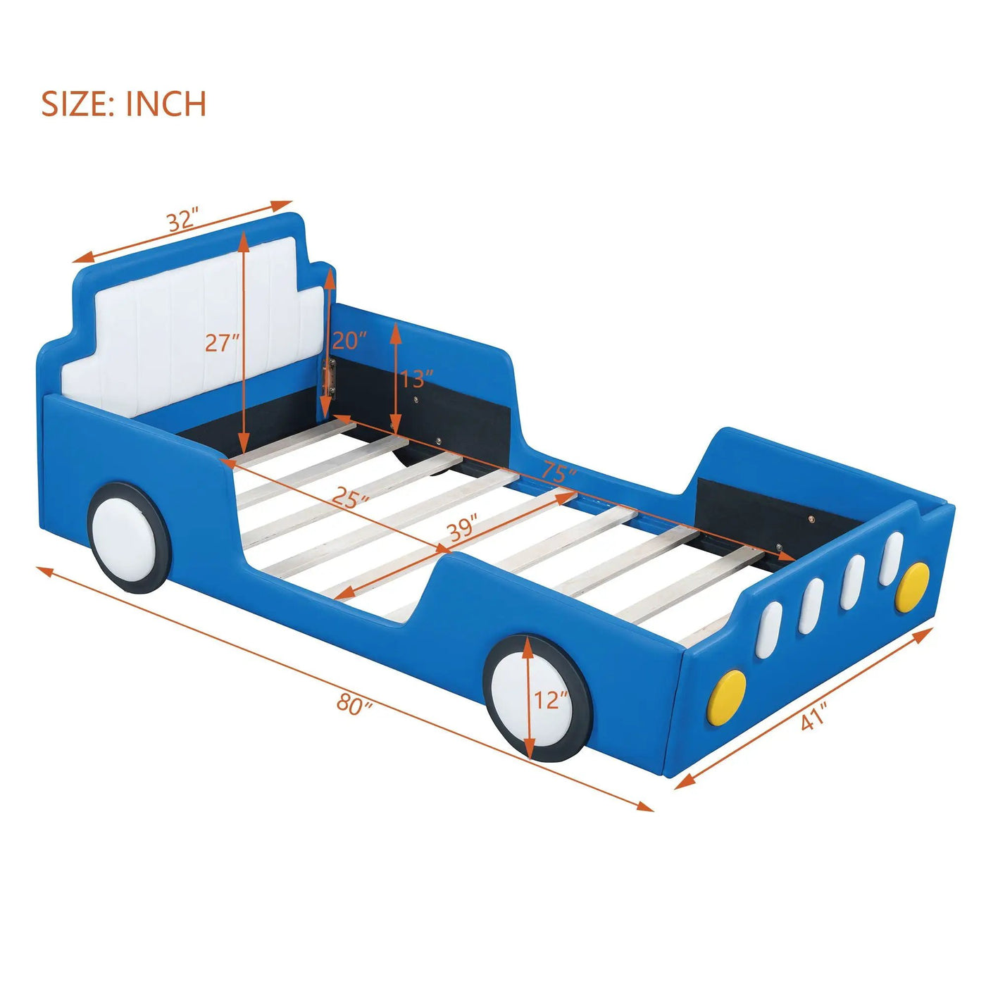 Race Car Shaped Platform Bed With Wheels by Unique Piece Furniture