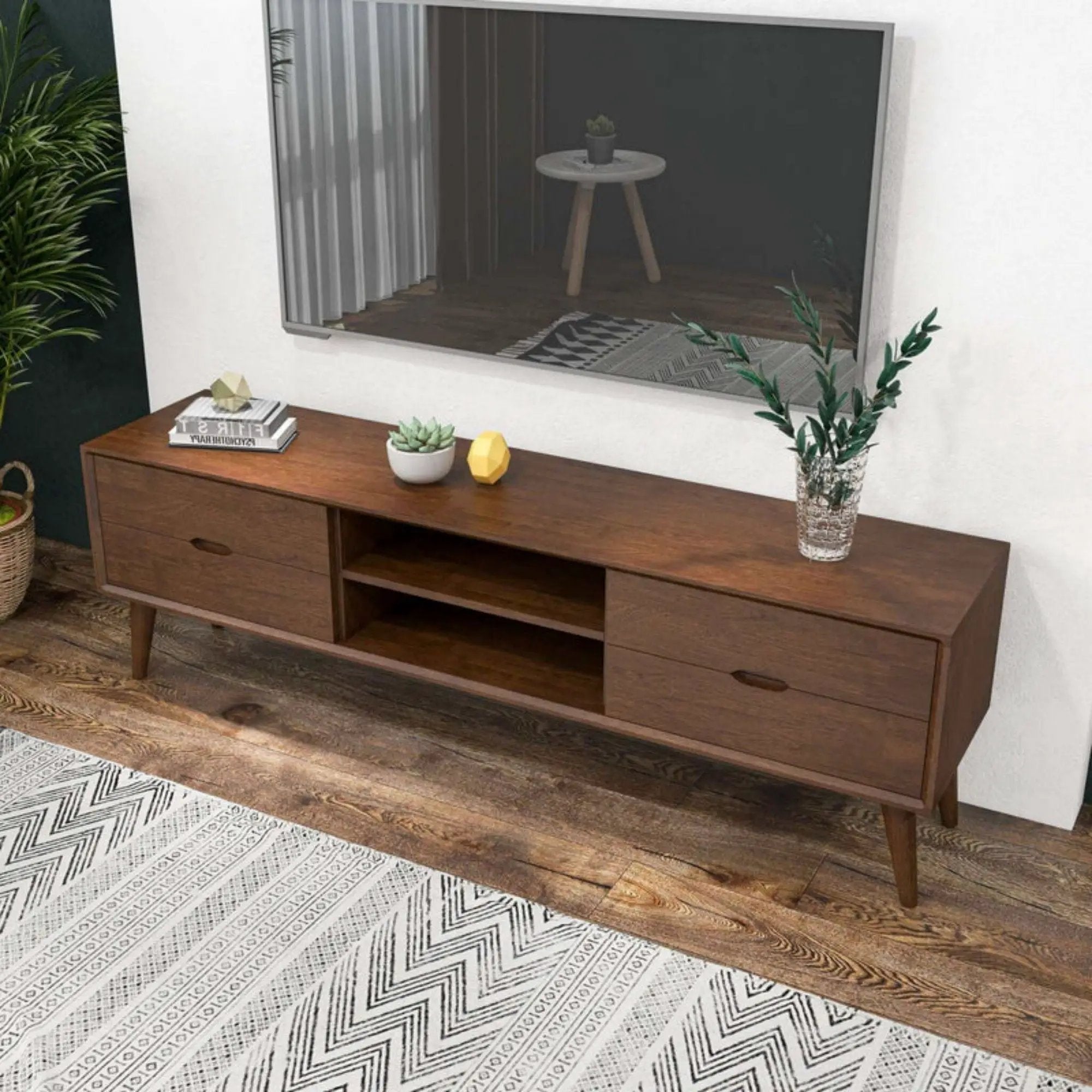 Adrian - TV Stand - Walnut Brown by Unique Piece Furniture