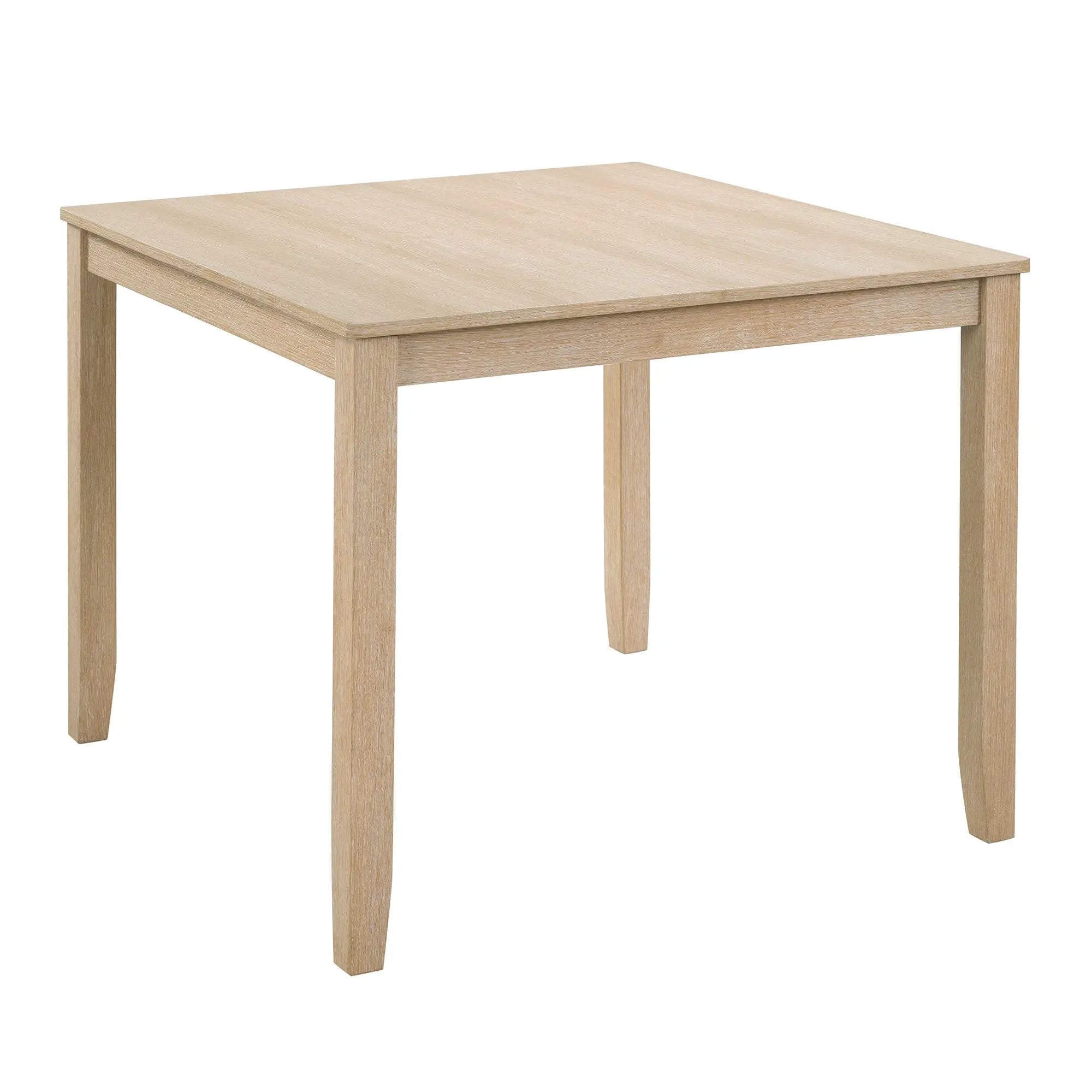 Modern 5-Piece Wooden Dining Table Set for 4 People in Light Oak by HouseOfZazla