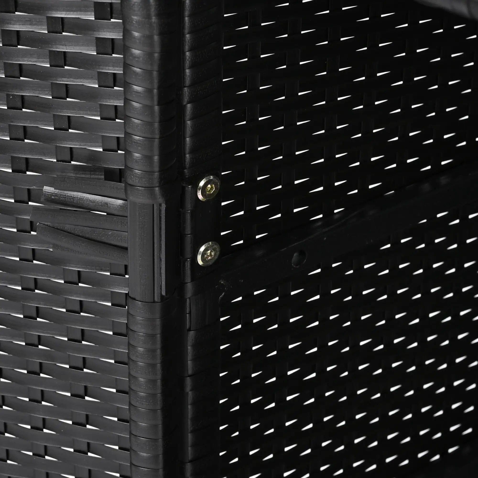 K&K 47.5"W Wicker Outdoor Storage Cabinet with Tempered Glass Top by HouseOfZazla