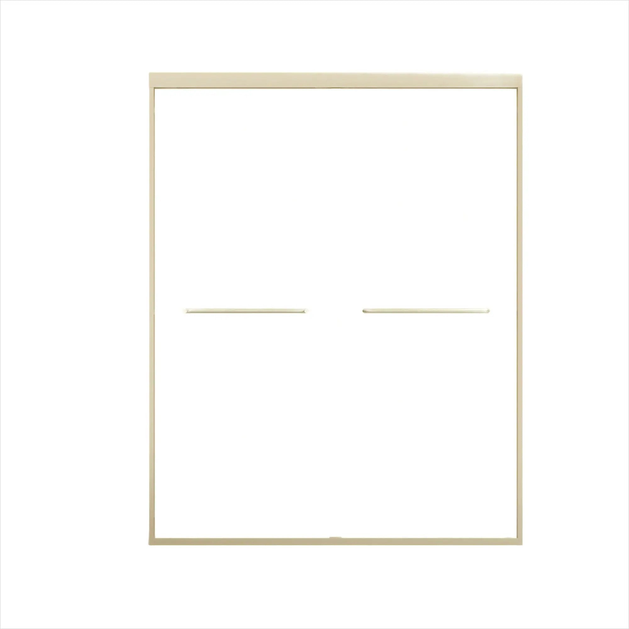 Double Sliding Shower Door, Semi-Frameless Bypass Bathroom Sliding Door With 1/4" (6 Mm) Tempered Glass For Walk-In Shower by HouseOfZazla