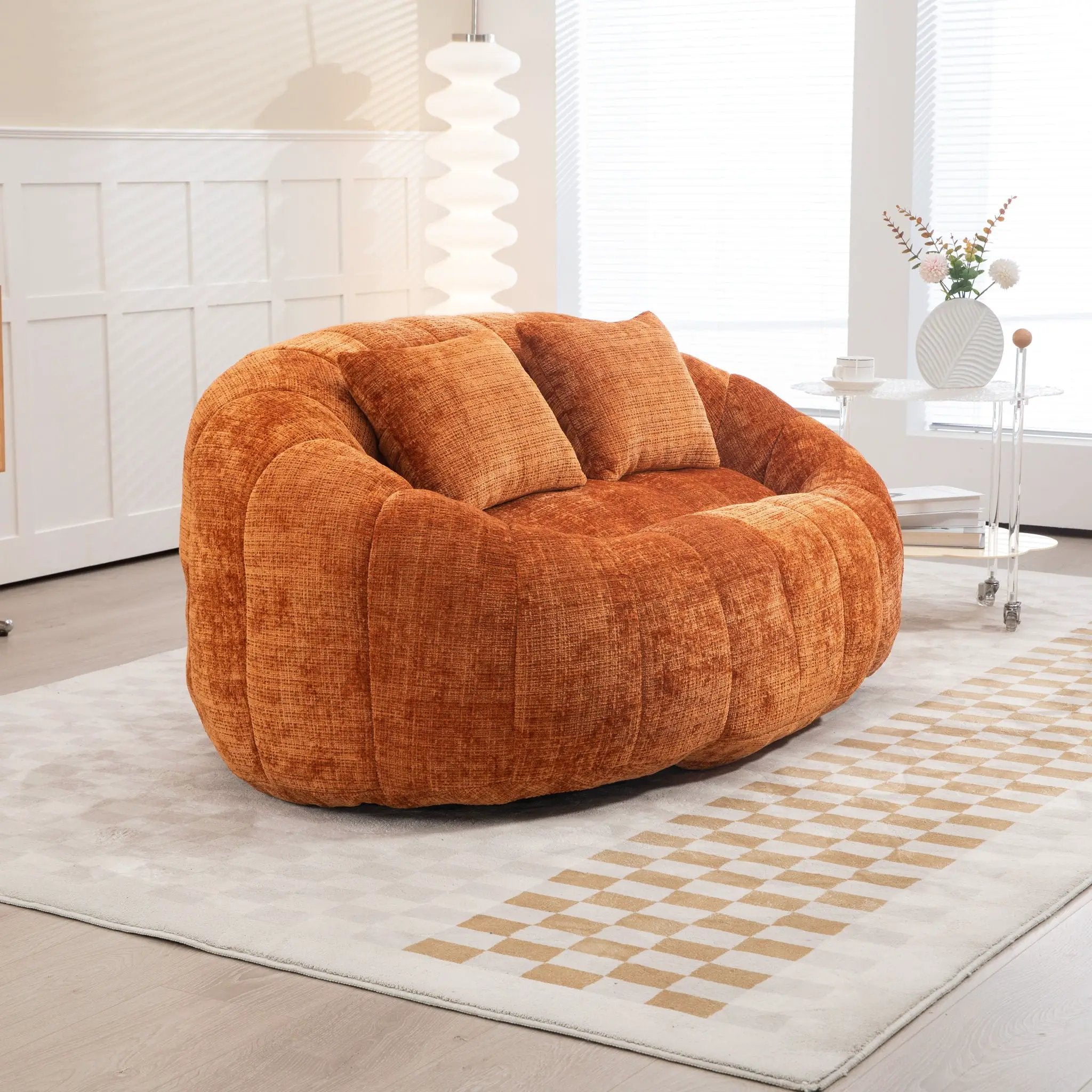 Bean Bag Lazy Sofa, Durable Comfort Lounger High Back Bean Bag Chair Couch by HouseOfZazla