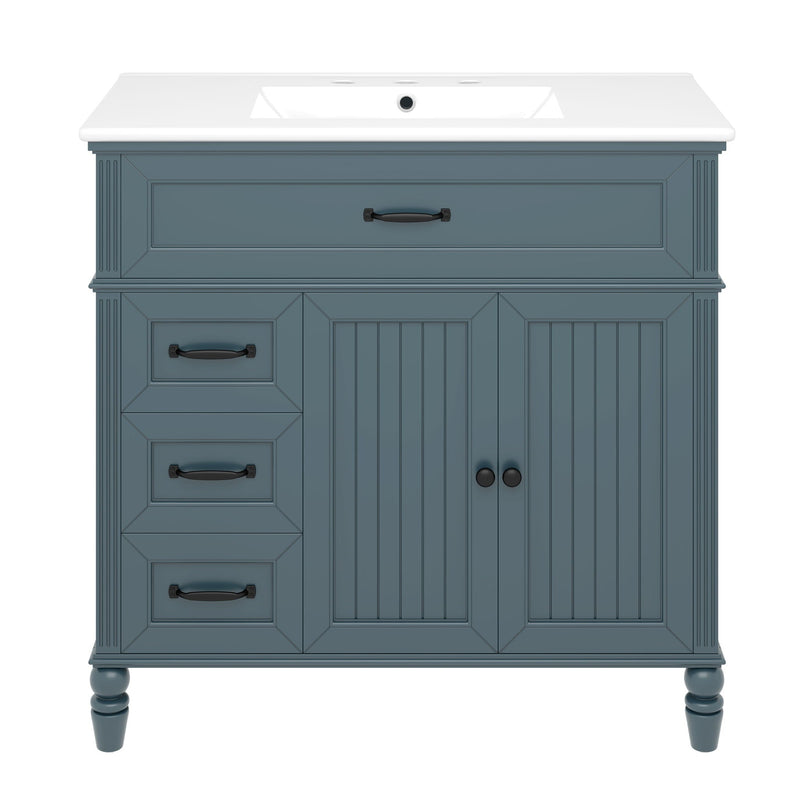 Bathroom Vanity With Sink, Freestanding Cabinet & Drawers by HouseOfZazla