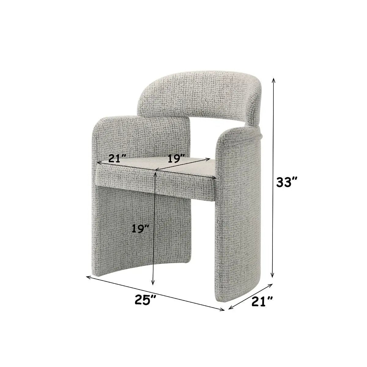 Kyree - Arm Chair (Set of 2) - Chenille & Walnut by Unique Piece Furniture