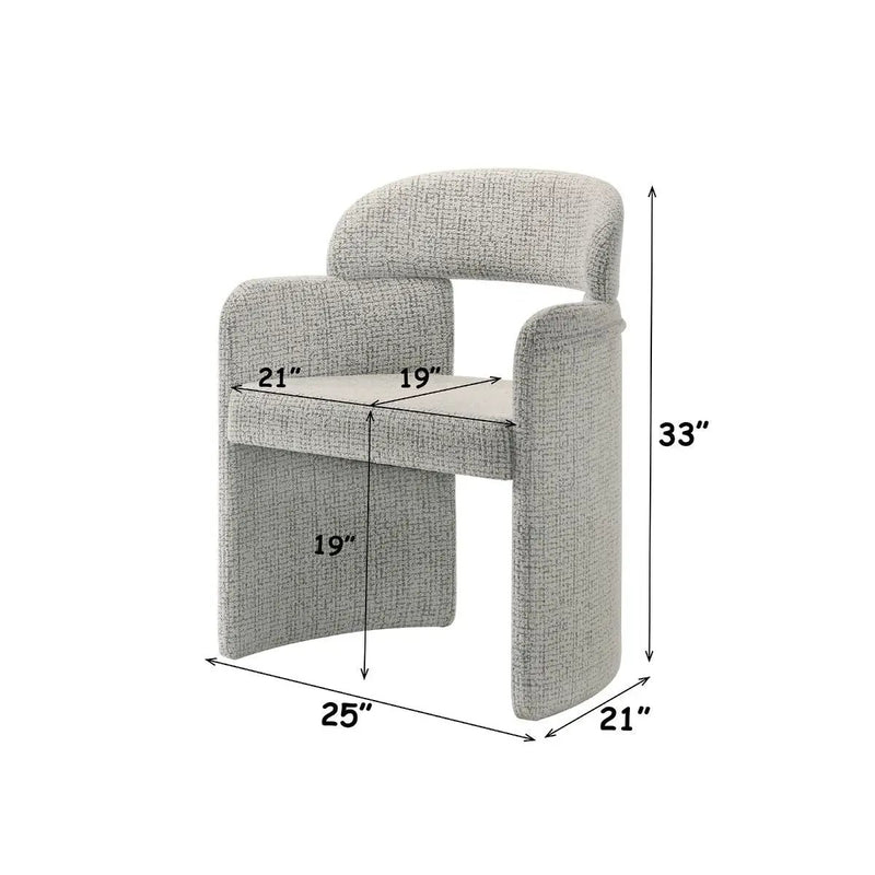 Kyree - Arm Chair (Set of 2) - Chenille & Walnut by Unique Piece Furniture