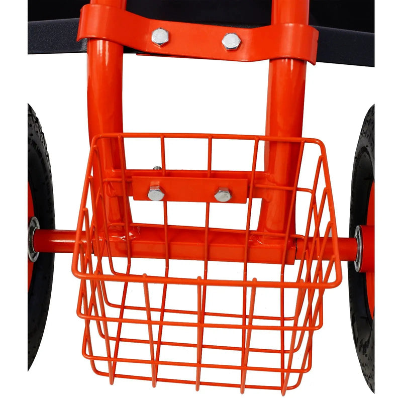 Rolling Garden Scooter Cart Seat With Wheels, 360 Swivel Seat, Tool Tray by HouseOfZazla